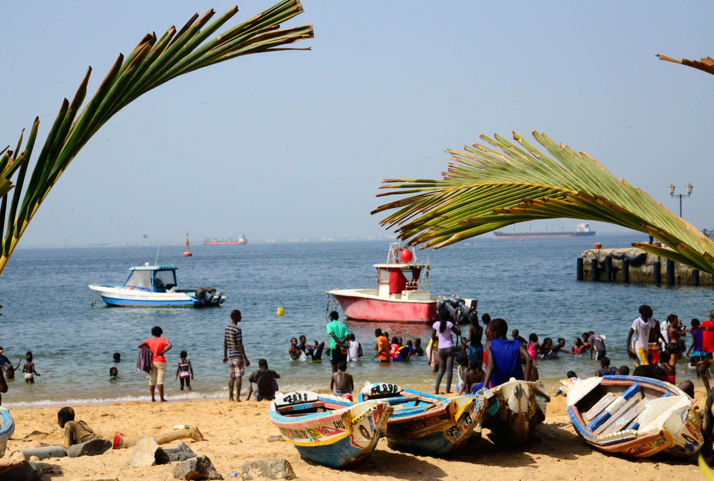 Sénégal, plage sur l'île de Gorée
